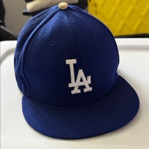 Men’s LA Dodgers Blue/White New Era Fitted Hat (Size 7.5)